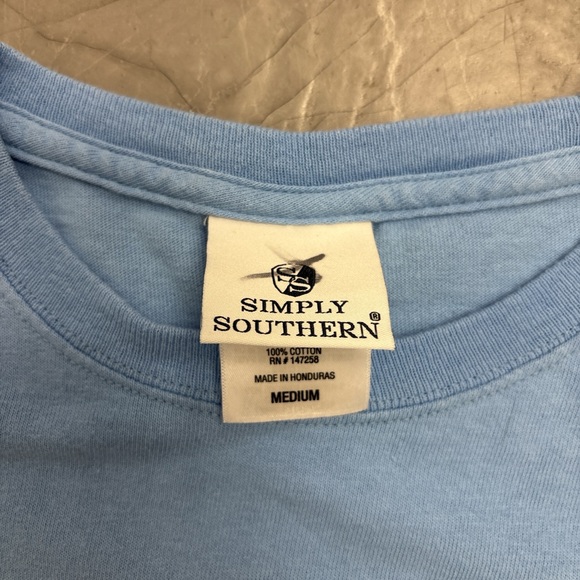 Simply Southern Light Blue Tee with Witch Theme - Picture 4 of 4